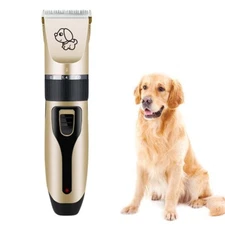Dog Cat Pet Grooming Kit Rechargeable Cordless Electric Hair Clipper Trimmer Set