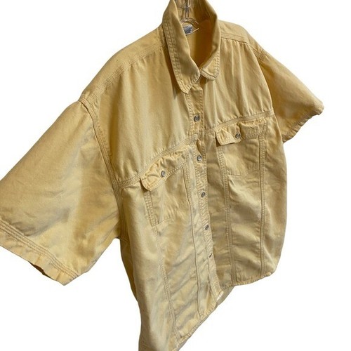Jordache Vintage Butter Yellow 100% Cotton Button Down Shirt Men's - L - Picture 9 of 11