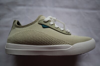 Palest OliveBeige Textile VESSI Weekend 1.5 Laced Waterproof Worn Once Size  6