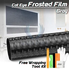 Gray Cat Eye Frosted Film Glass Office Home Bathroom Window Security Privacy