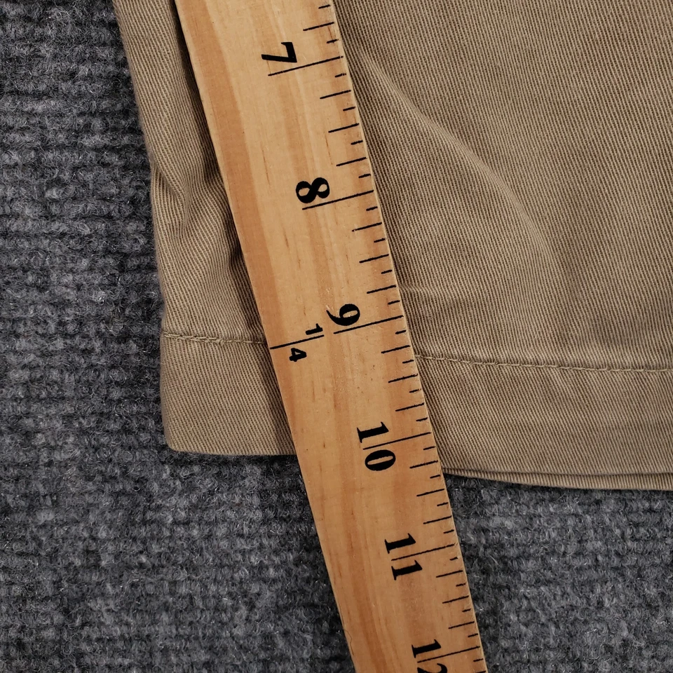 Volcom Shorts Mens 31 Beige Chino Bermuda Flat Front Zip Fly Hiking Outdoor - Image 3 of 4