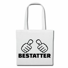 Tasche Beutel Baumwolltasche BESTATTER TOTENGRÄBER LEICHENWAGEN FRIEDHOF BESTATT