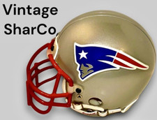 CASCO DE FÚTBOL AMERICANO SHARCO ORIGINAL AUTÉNTICO VINTAGE DE LOS PATRIOTAS DE NUEVA INGLATERRA