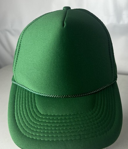 Blank Green Truckers Hat Cap Mesh Back Snapback Foam Rope Vintage | eBay