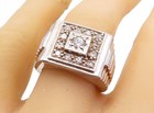 925 Sterling Silver  Vintage Cubic Zirconia Square Cocktail Ring Sz 9  RG3735 — photo 1