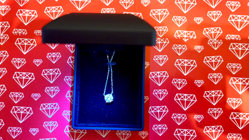 Collana con ciondolo quattro artigli 1 ct diamante test pass creato in laboratorio VVS1/D/eccellente - Video 1 di 1