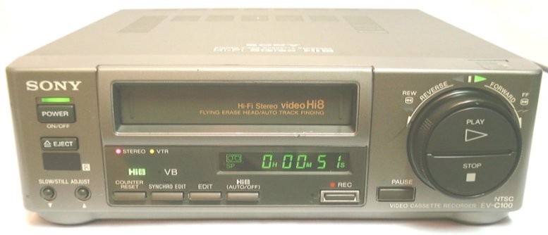 SONY EV-C100 HI8 8MM EDITING VCR WRK GREAT FOR 8MM TAPE TO