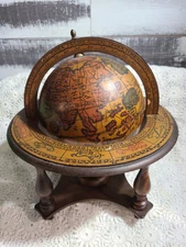 19th Century Table Globe, 1970s Vintage Reproduction, Made in Italy