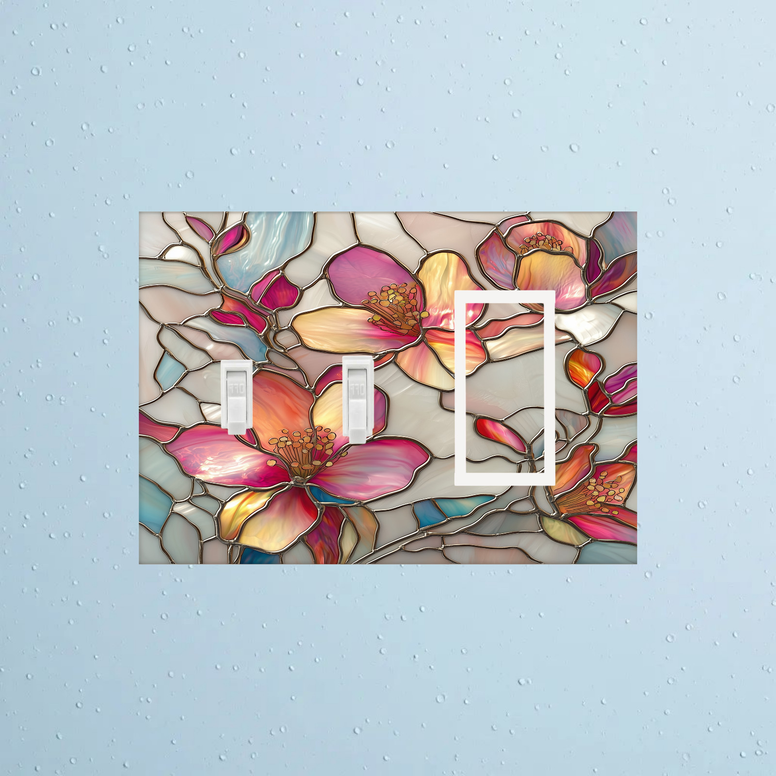 Outlet Cover Decorative Wall Plate Petals Of Glass