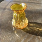Vintage Amber Glass Mini Pitcher Handblown MCM 4” Tall — photo 4