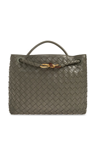 BOTTEGA VENETA Andiamo Medium Green Leather Top Handle Bag New/Authentic