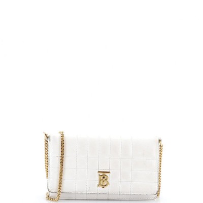 Burberry Lola Clutch on Chain Quilted Leather | eBay