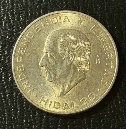 Photo of a 1956 Mexico 10 Pesos Silver from an eBay listing that sold on Jul 19, 2026