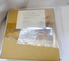Clear PVC Heat Activated 6X6 Inchest Shrink Wrap Bags, 500 Pcs