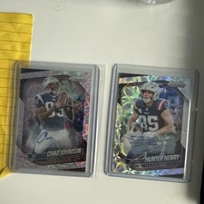 2025 Panini Prizm Chad Johnson Choice Auto #/100 and Hunter Henry auto /25 ssp 
