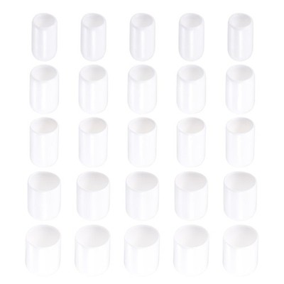 Screw Thread Protector Cover Rubber 1/4'' 3/8'' 1/2'' 3/4'' 7/8'' ID/White/25 Pcs