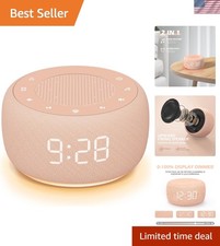 Soothing Alarm Clock  Sound Machine with Sleep Timer - 18 Sounds, Peach Finish