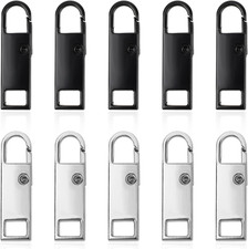 10PCS Metal Zipper Pull Replacement   Detachable Tabs for Luggage  Jackets