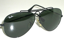 RAY BAN RB3292 002 58 9mm SHINY BLACK G15 UV SHOOTING AVIATOR SUNGLASSES w/CASE