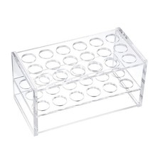 uxcell Test Tube Rack Holder Lab Stand Acrylic 18-Well 17mm Diameter Clear fo...