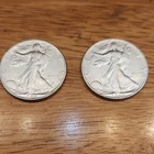 New Listing1944 & 1946-P Walking Liberty Half Dollars 90% Silver Coins.