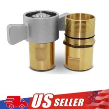 NEW 1" NPT Wet-Line Wing Nut Hydraulic Quick Disconnect Coupler / Coupling Set