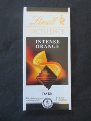 Lindt Excellence Intense Orange Dark Chocolate Bar 3.5 Oz