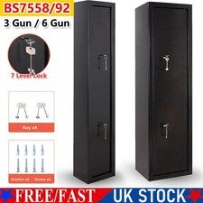 6 Gun Cabinet Safe Rifle Firearm BS7558/92 Police Approved Heavy Steel Lockable