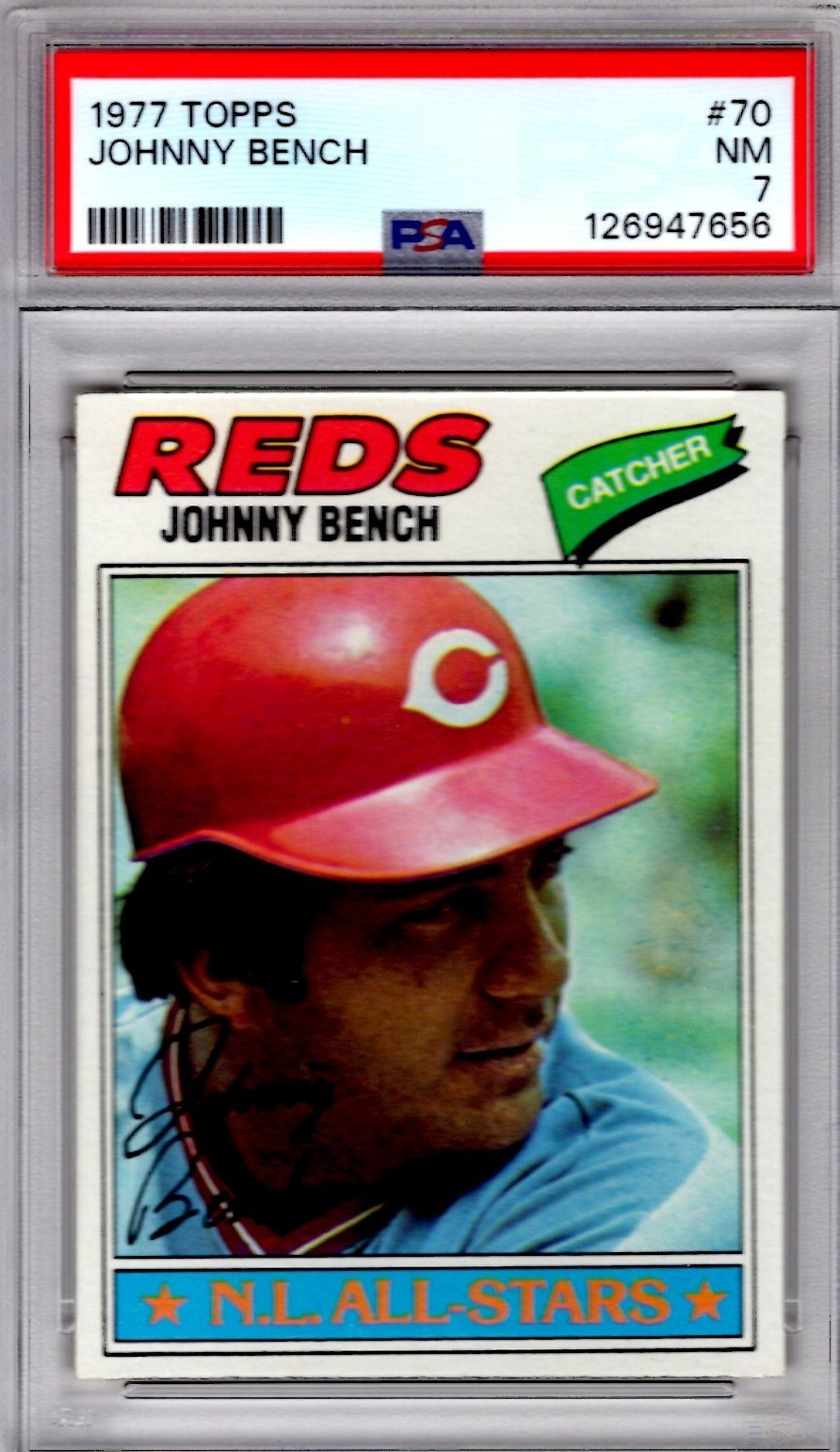 1977 Topps Johnny Bench PSA 7 NM # 70