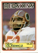 1983 Topps #196 Neal Olkewicz Washington Redskins Rookie