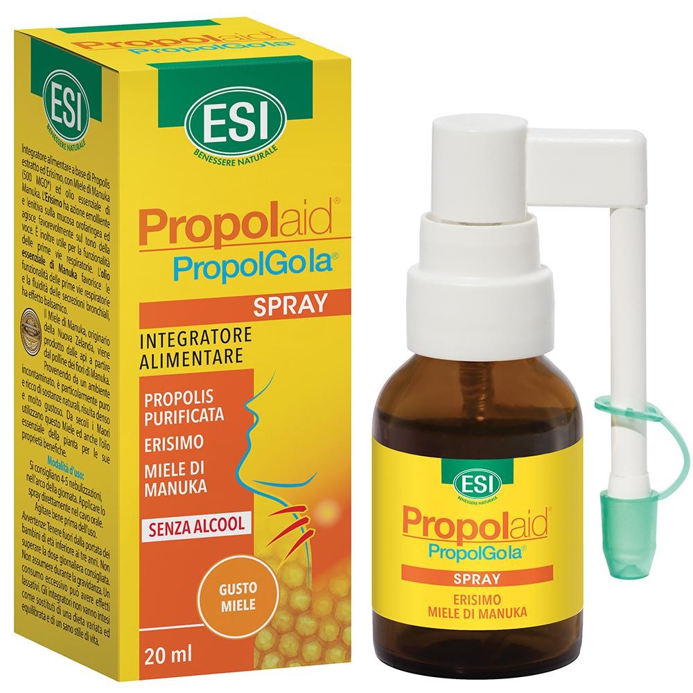 Esi Propolaid Propolgola Propolgola Spray Con Propoli E Miele Per Mal Di Gola E Tosse 20Ml - Immagine 2