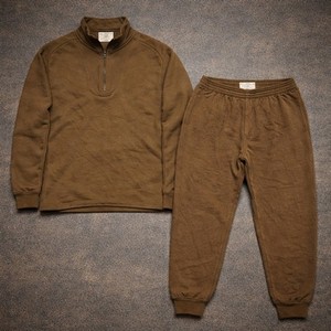 USGI ECWCS Base Layer Set Large Brown Military Polypropylene Vtg 90s