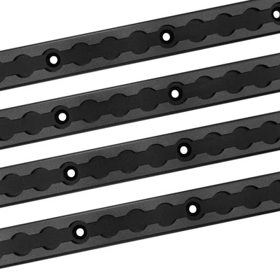 SALUINOKI 36" L-Track Rail Black 2 Pack 3ft Aluminum Ltrack Rail for Truck and Trailer