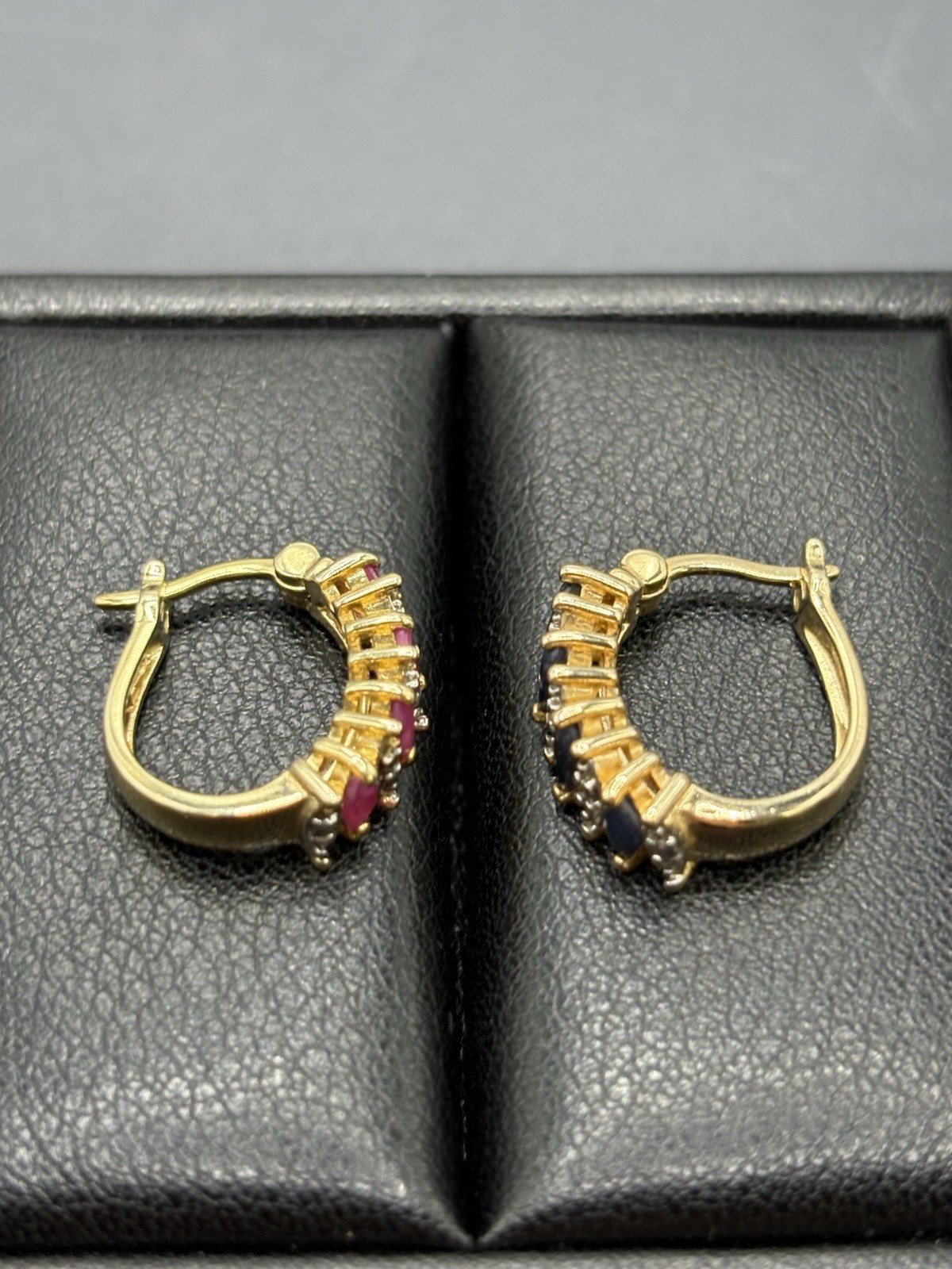 Ross Simons Gold Sterling Silver Ruby Sapphire Ea… - image 7