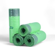 Small Trash Bag - 1.2 Gallon Drawstring Biodegradable Garbage Bags Green