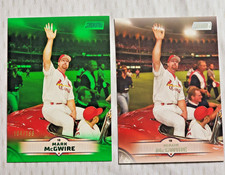 2025 Topps Stadium Mark McGwire Green Foil /199 & Base Card #15 Cardnails