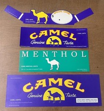 4 Vintage Circa 1990 Camel Cigarettes Advertising Pieces 3 Cardboard - 1 Plastic