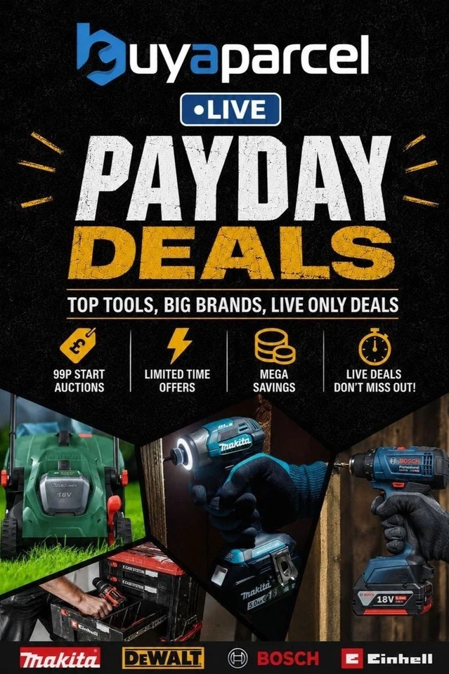 Buyaparcel LIVE Tool PayDay Deals | £1 Auctions | Live ONLY Flash Sales