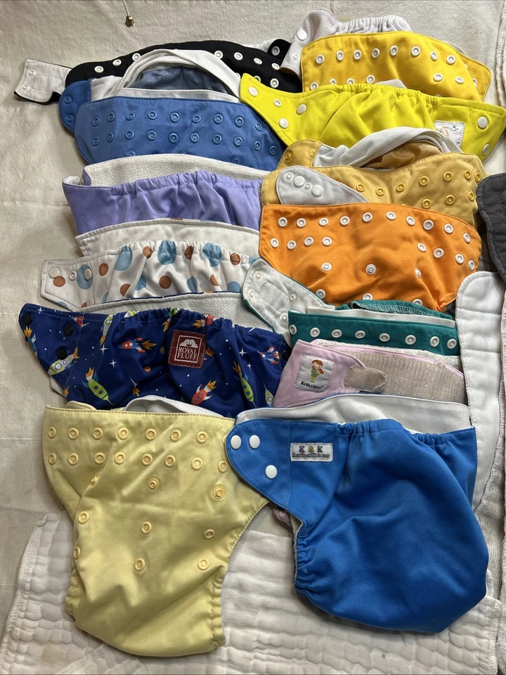 Cloth Diaper Cover Lot Alva Bum genius simple Inserts - Image 2 of 4