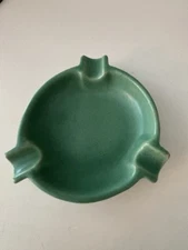 Vintage MCM Ceramic Ashtray 3.5” Dia Mint Green Marked 126 On Back