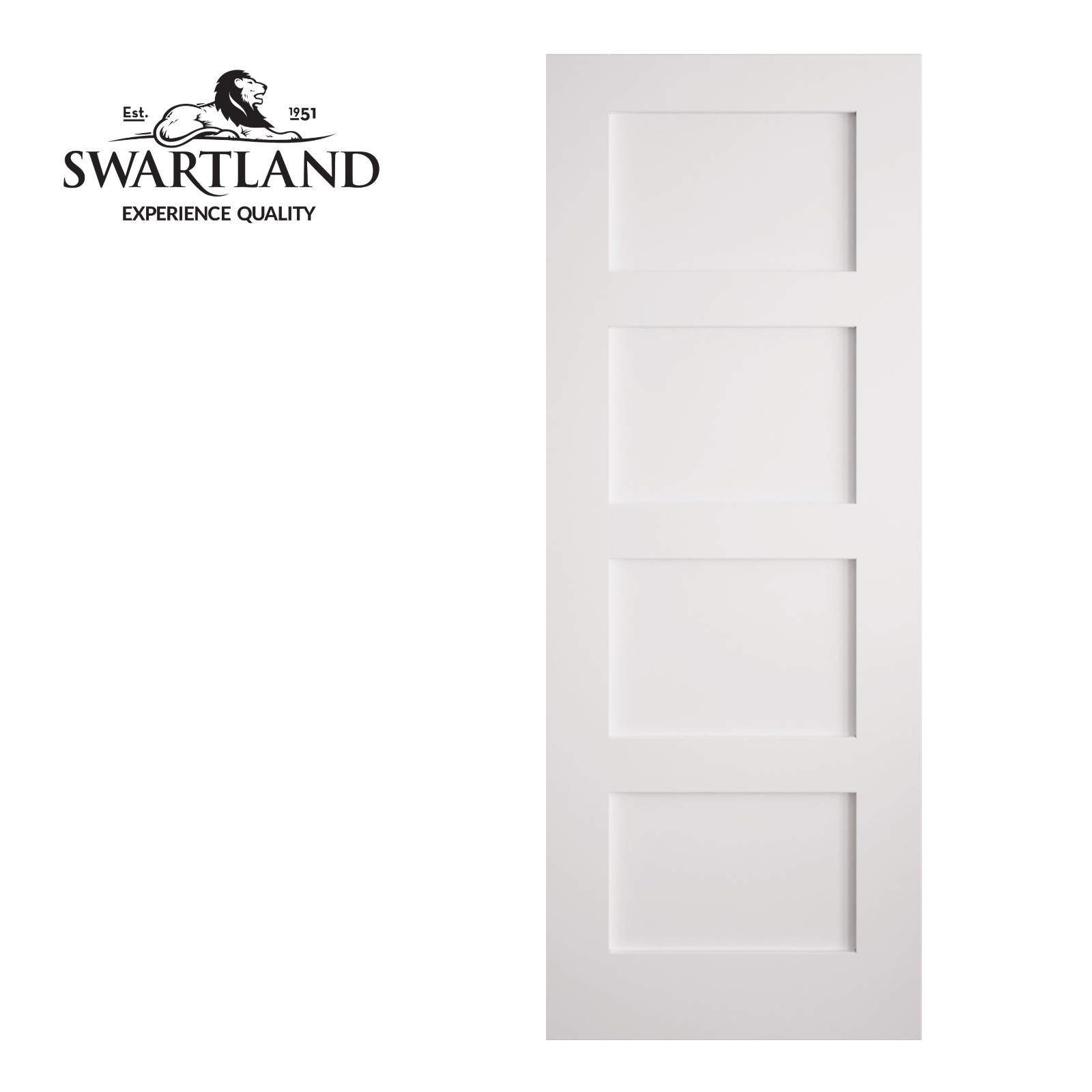 Shaker 4 Panel Solid Pine White Primed Internal Doors