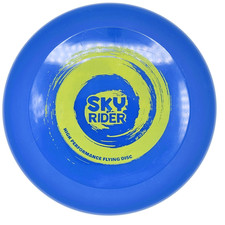 NEW Sky Rider Frisbee 8 Blue Plastic Yellow G...