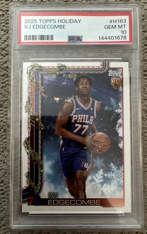 2025-26 Topps Holiday - VJ Edgecombe #H163 (RC) PSA 10