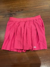 ALO Yoga Pink Women's Athletic Activewear Tennis Pleated Skirt S