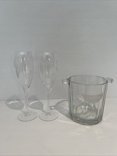 Moet & Chandon Petite Liqueur Vintage Glass Ice Bucket & 2x Champagne Flutes