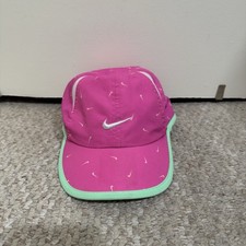 Nike Featherlight Dri-FIT Toddler Hat Pink AOP Nke Logo Adjustable Performance