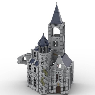 MOC-135133 Enchanted Moonlight Castle Street View Building Set 2757 Pcs