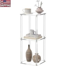 Acrylic Side Table Small Drink Table Modern Clear End Table Living Room New