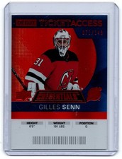 2020-21 UD Credentials Gilles Senn Rookie Debut Ticket Access Orange 71/149