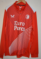 Feyenoord Rotterdam Part-Zip Red Home Midlayer Training Top Castore BNWT XL